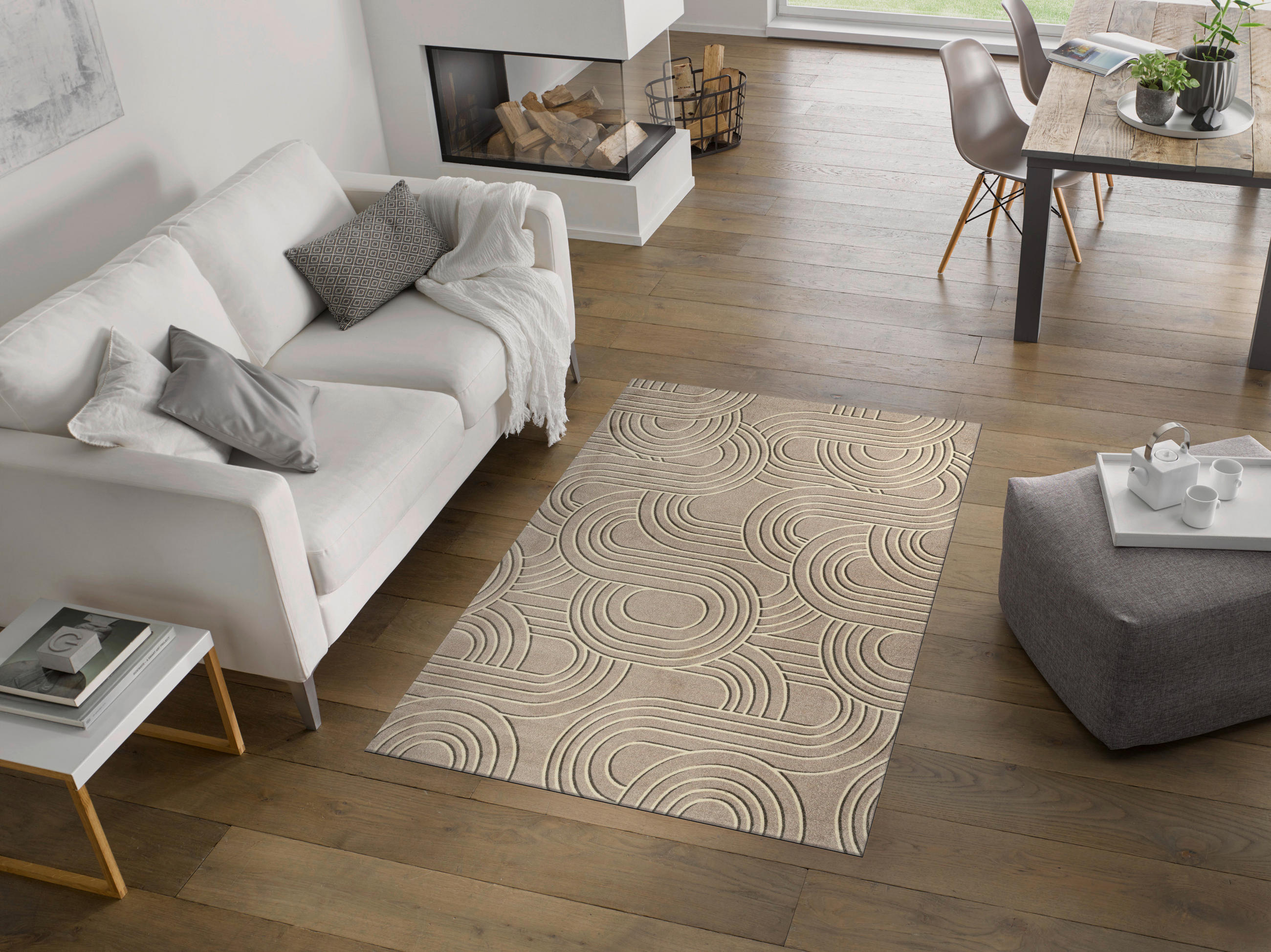 COVOR Sand Twist  - bej, Konventionell, plastic/textil (110/175cm) - wash+dry