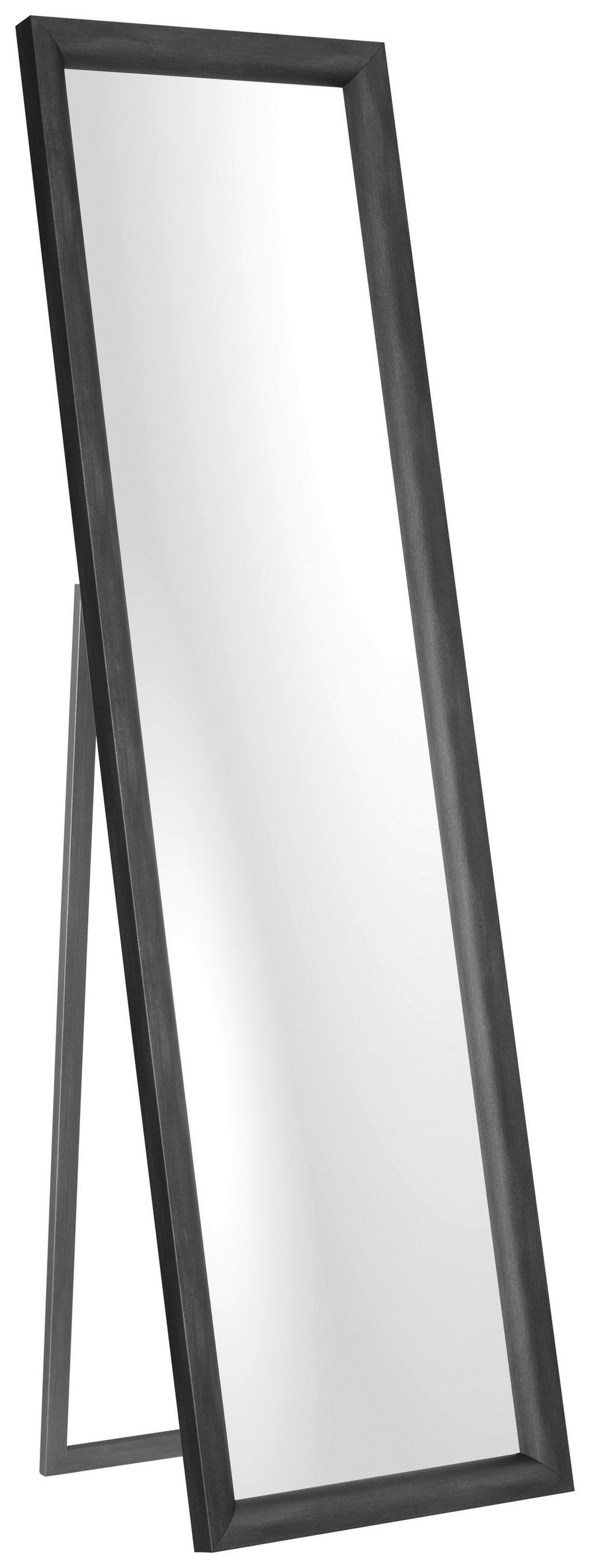STOJACÍ ZRCADLO, 50/180/42 cm  - antracitová, Design, kompozitní dřevo/sklo (50/180/42cm) - Xora