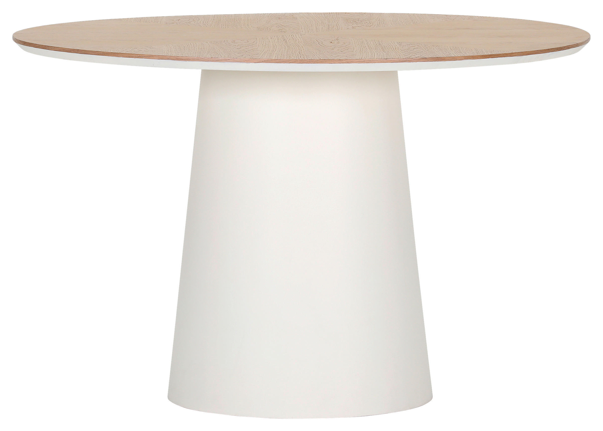 ESSTISCH 120/120/77 cm Echtholz  Holz rund Eichefarben, Beige  - Eichefarben/Beige, Design, Holz (120/120/77cm) - Milino