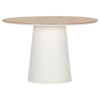 ESSTISCH 120/120/77 cm Echtholz  Holz rund Eichefarben, Beige  - Eichefarben/Beige, Design, Holz (120/120/77cm) - Milino