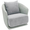 SESSEL in Plüsch, Bouclé Mintgrün  - Schwarz/Mintgrün, Design, Textil/Metall (83/80/75cm) - Livetastic