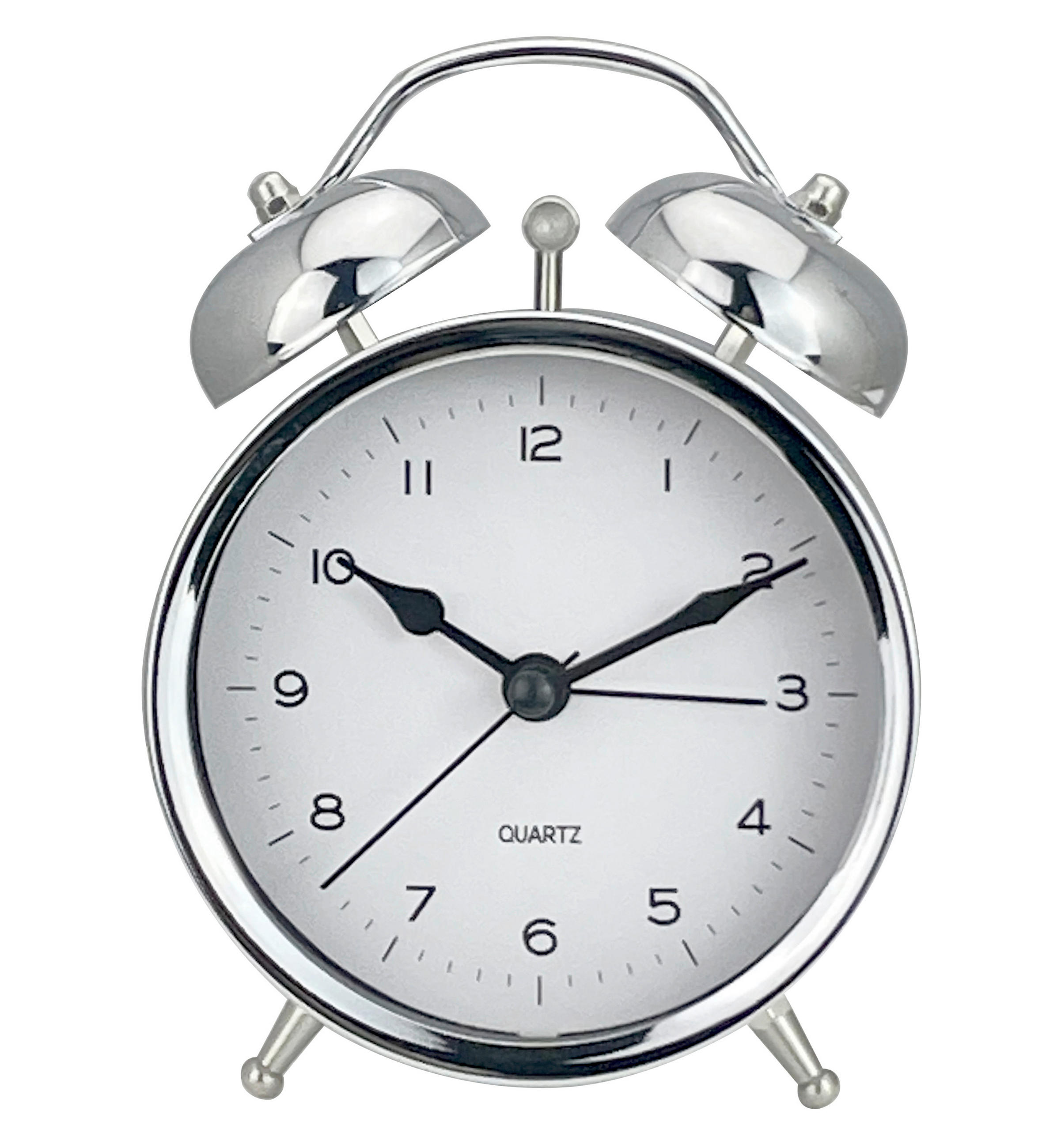 WECKER Schwarz, Silberfarben, Weiß 9,7/13,5/5,4 cm  - Silberfarben/Schwarz, Basics, Glas/Kunststoff (9,7/13,5/5,4cm) - Ambia Home