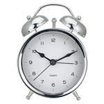 WECKER Schwarz, Silberfarben, Weiß 9,7/13,5/5,4 cm  - Silberfarben/Schwarz, Basics, Glas/Kunststoff (9,7/13,5/5,4cm) - Ambia Home