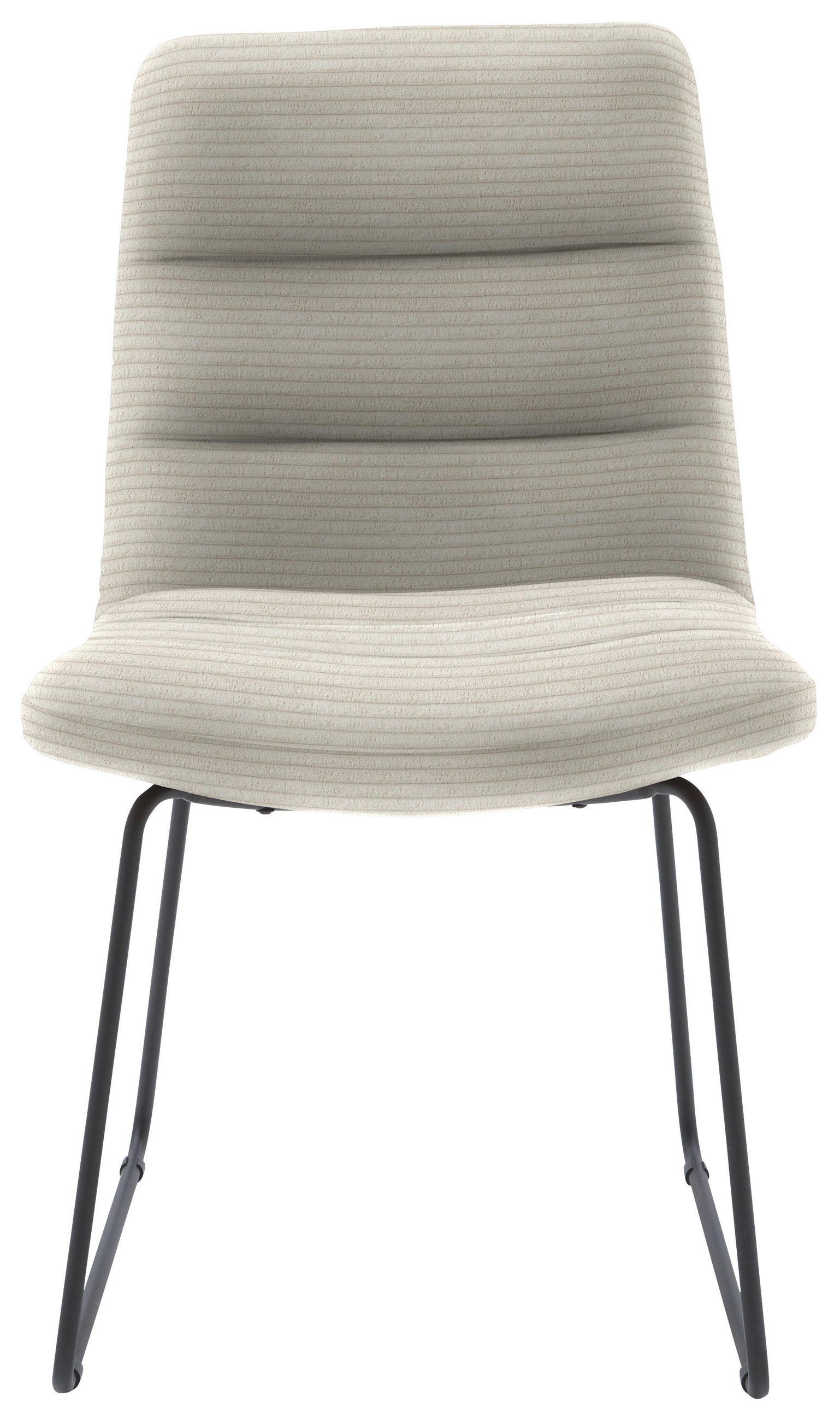 STUHL  in Cord Textil  - Schwarz/Naturfarben, Design, Textil/Metall (52/88/66cm) - Dieter Knoll