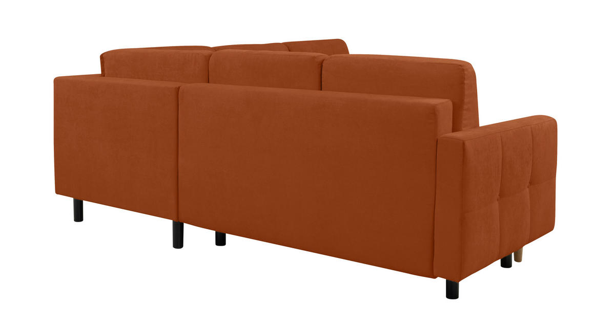 ECKSOFA Noret Terracotta  - Buchefarben/Terracotta, Design, Holz/Textil (242/242cm) - MID.YOU