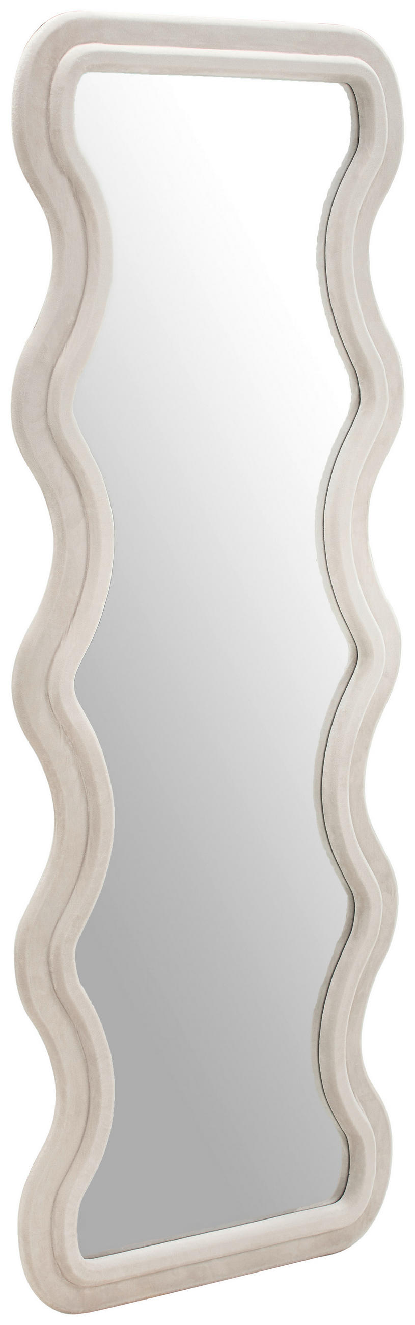 WANDSPIEGEL 60/160/4 cm    in oval  - Beige, Design, Glas/Holzwerkstoff (60/160/4cm) - MID.YOU