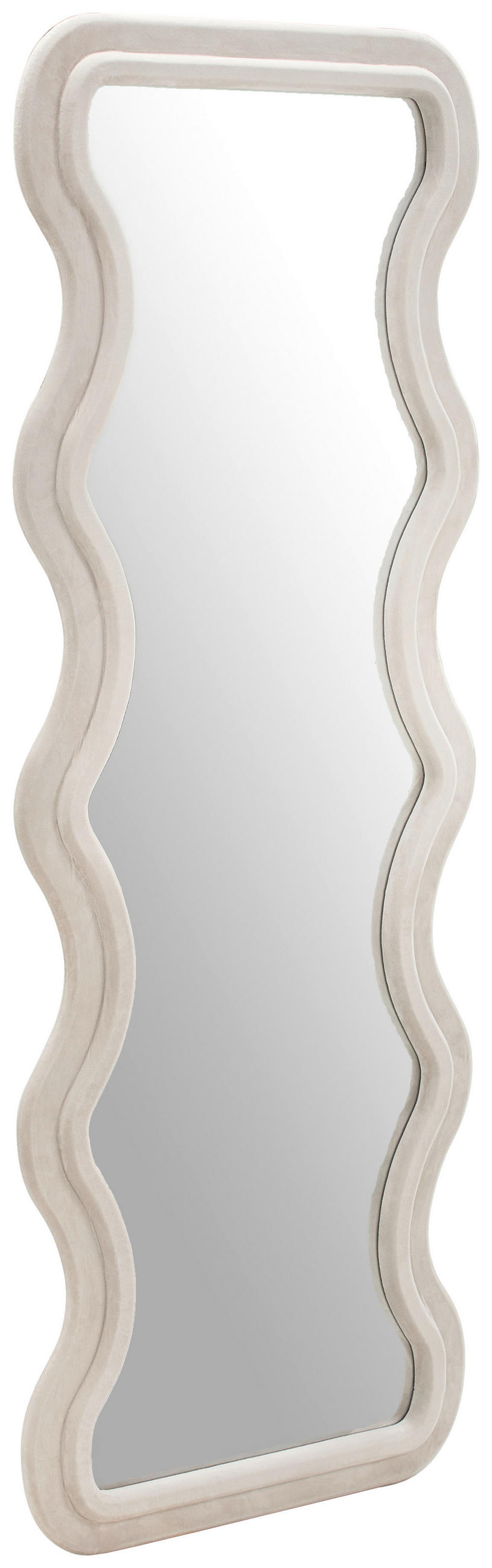 WANDSPIEGEL 60/160/4 cm    in oval  - Beige, Design, Glas/Holzwerkstoff (60/160/4cm) - MID.YOU