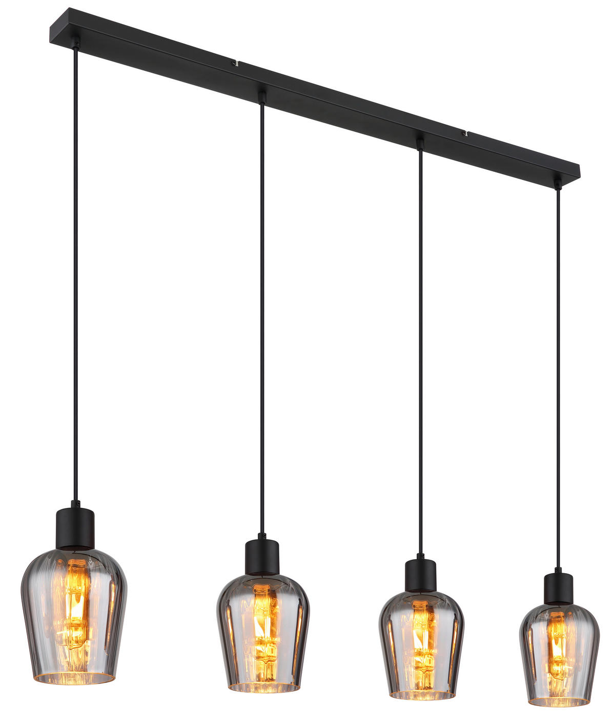 HÄNGLAMPA RYAN 103,5/13,5/150 cm  - grå/svart, Basics, metall/glas (103,5/13,5/150cm)