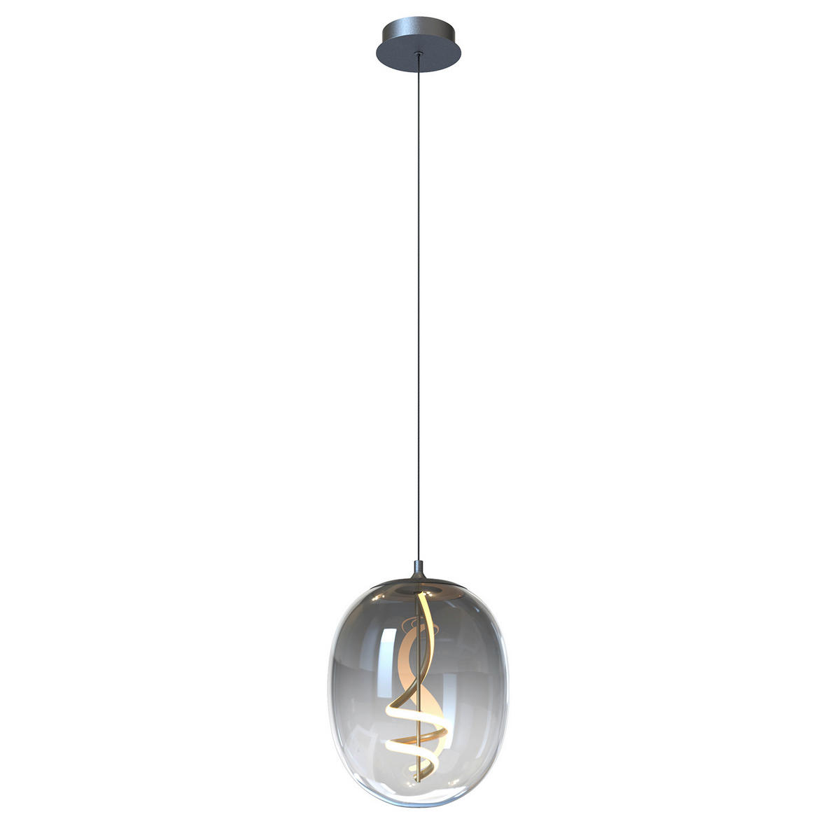 LED-HÄNGELEUCHTE LILLY 28/28/150 cm   - Schwarz, Design, Glas (28/28/150cm)