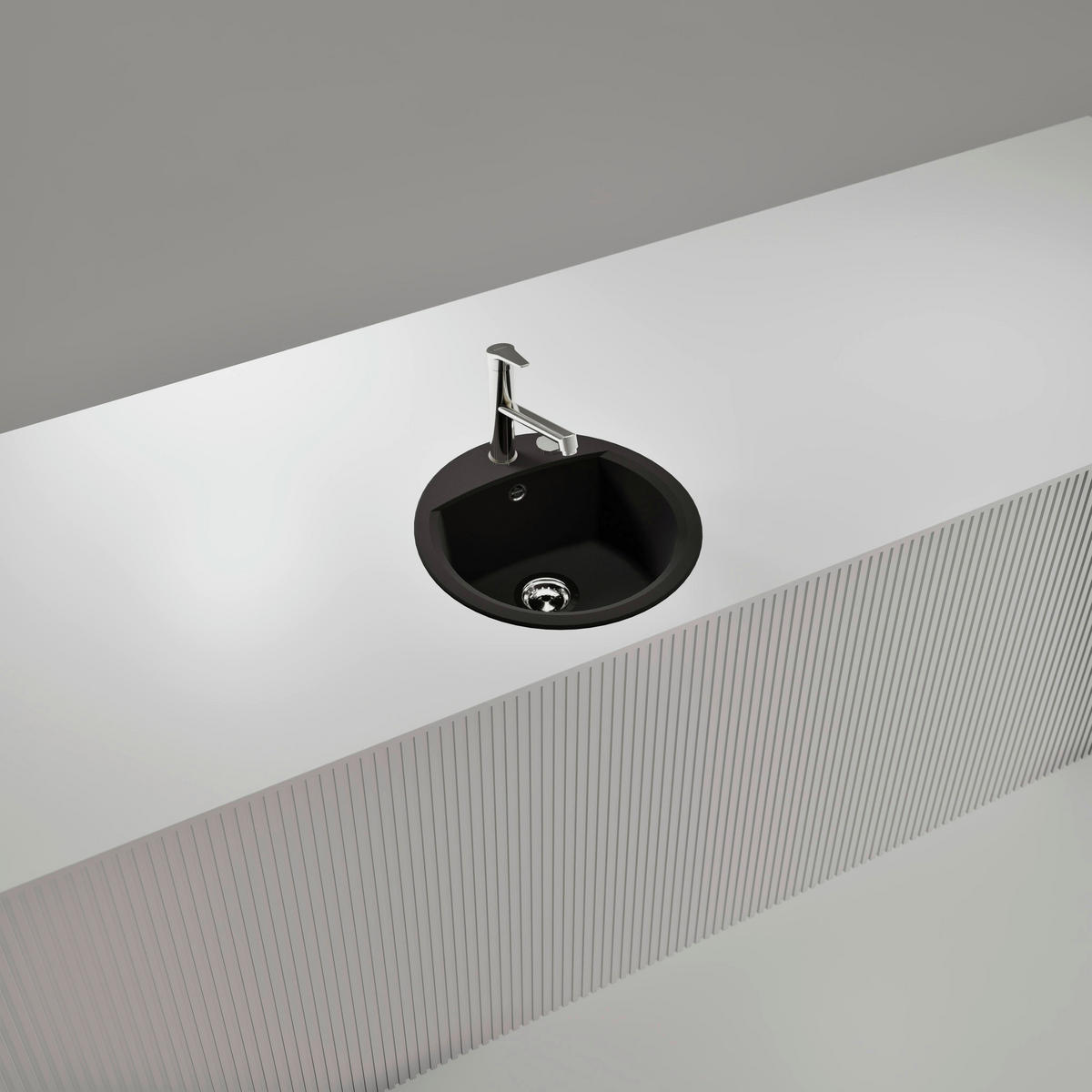 SPÜLE MANR100AGNE  - Schwarz, Basics, Stein (47/30,5/49cm) - Schock
