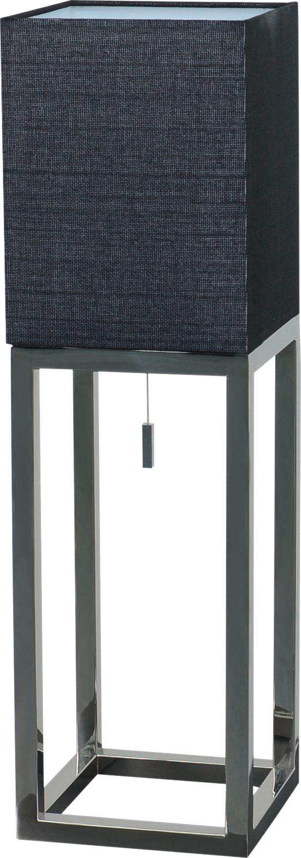 TISCHLEUCHTE 22/22/65 cm   - Chromfarben/Schwarz, Design, Kunststoff/Textil (22/22/65cm) - Näve