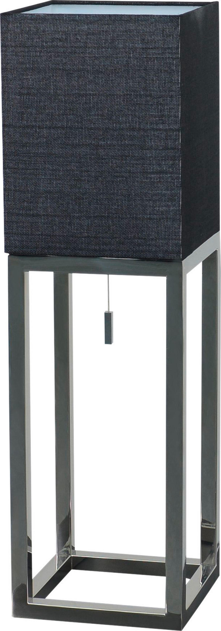 TISCHLEUCHTE 22/22/65 cm   - Chromfarben/Schwarz, Design, Kunststoff/Textil (22/22/65cm) - Näve