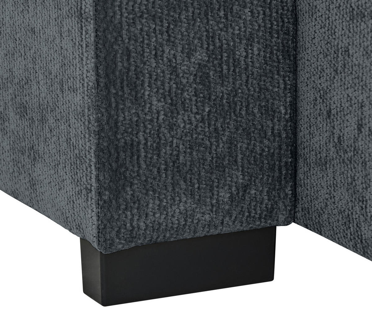 WOHNLANDSCHAFT Dunkelgrau Chenille  - Dunkelgrau/Schwarz, KONVENTIONELL, Kunststoff/Textil (140/328/140cm) - Ti'me