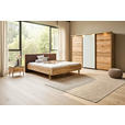 BETT 180/200 cm,  in Hellbraun, Wildeiche,  - Hellbraun/Wildeiche, Natur, Holz/Textil (180/200cm) - Linea Natura