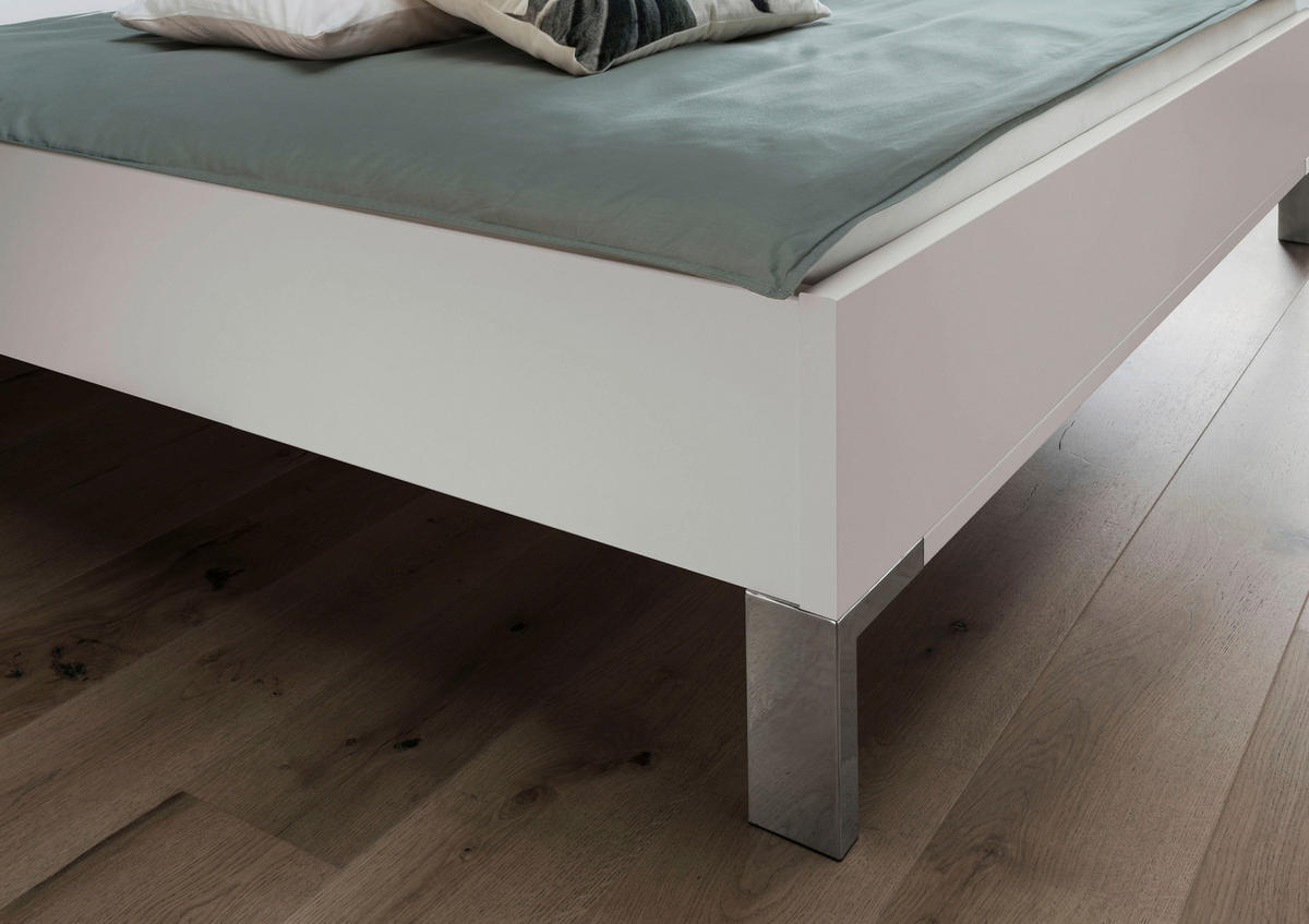BETT 180/200 cm  in Weiss   - Weiss, Konventionell, Holzwerkstoff/Metall (180/200cm) - Venda