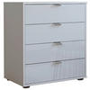 KOMÓD 60/70/43 cm  - krómszínű/fekete, Konventionell, faalapú anyag/Üveg (60/70/43cm) - Dieter Knoll
