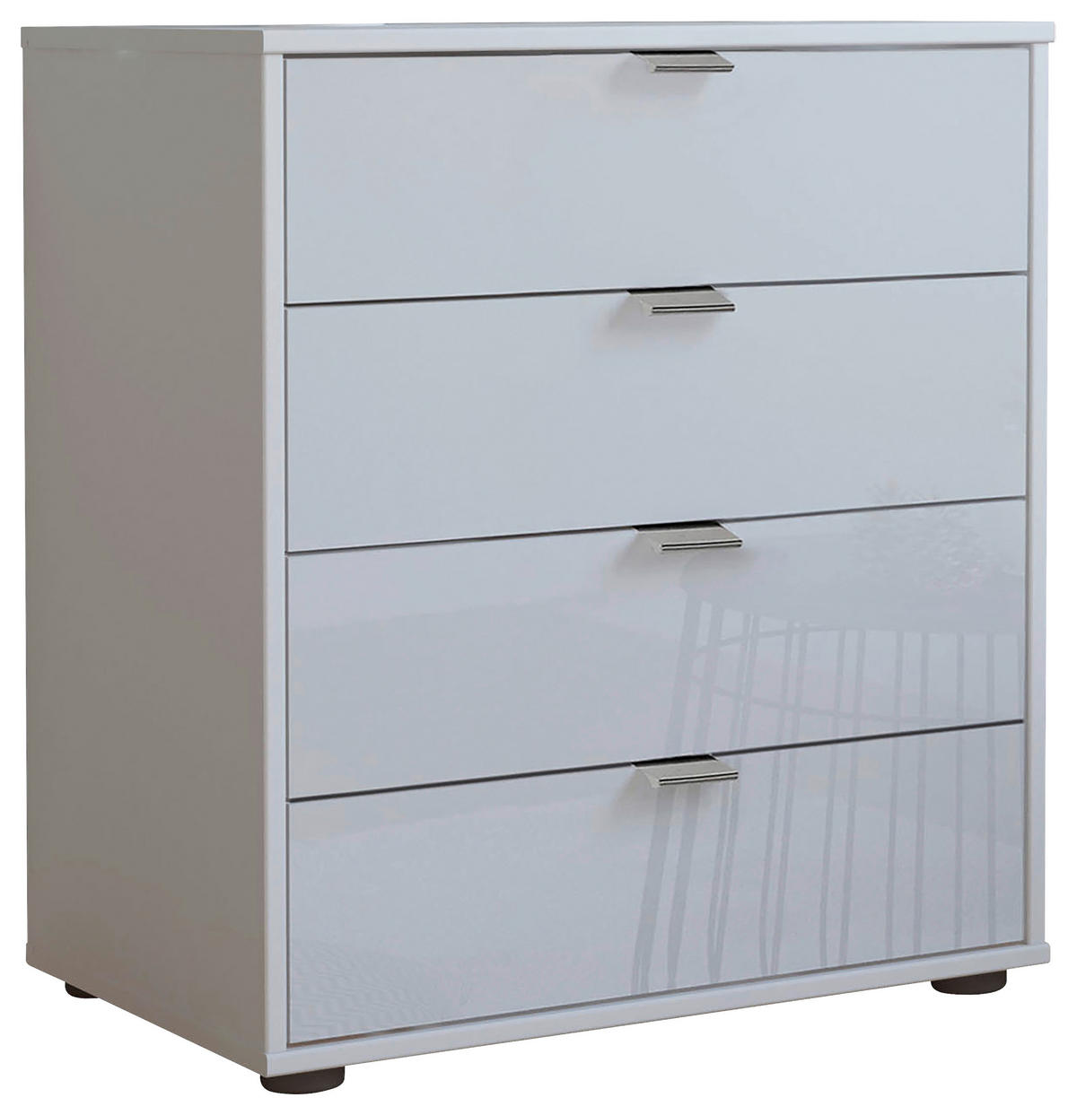 KOMMODE  in 60/70/43 cm  - Chromfarben/Schwarz, KONVENTIONELL, Glas/Holzwerkstoff (60/70/43cm) - Dieter Knoll