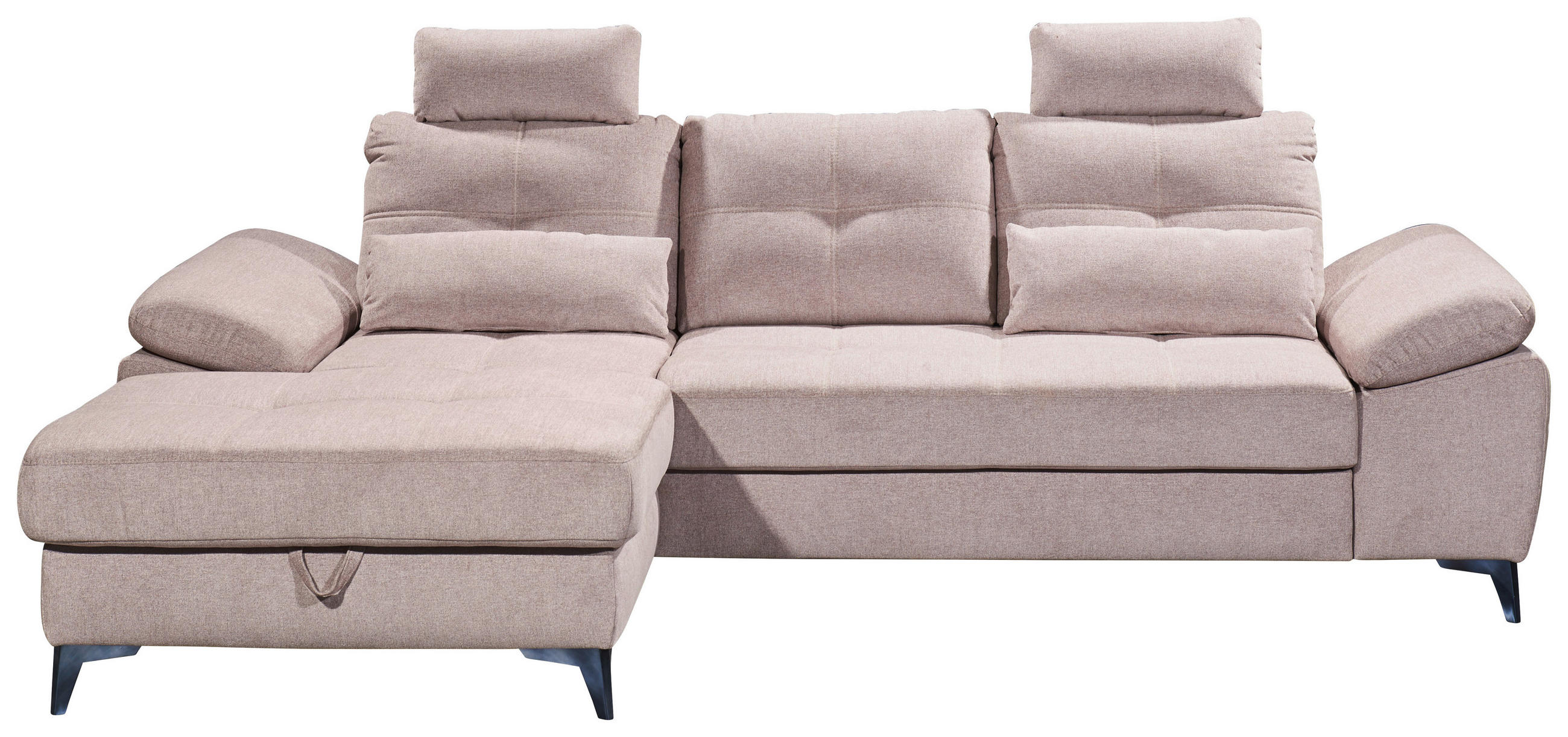 KUTNA GARNITURA tekstil  ružičasta   - ružičasta/boje kroma, Konvencionalno, tekstil/plastika (170/270cm) - MID.YOU