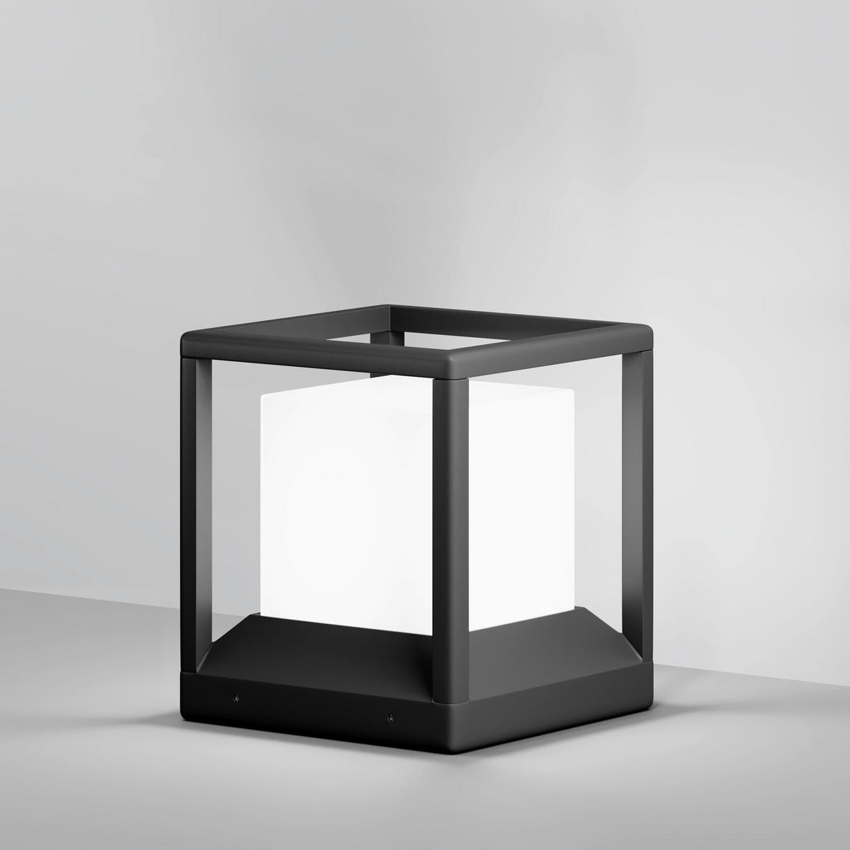 WEGELEUCHTE Outdoor 22,7/22,7/25,5 cm  - Dunkelgrau, Design, Kunststoff/Metall (22,7/22,7/25,5cm) - MAYTONI