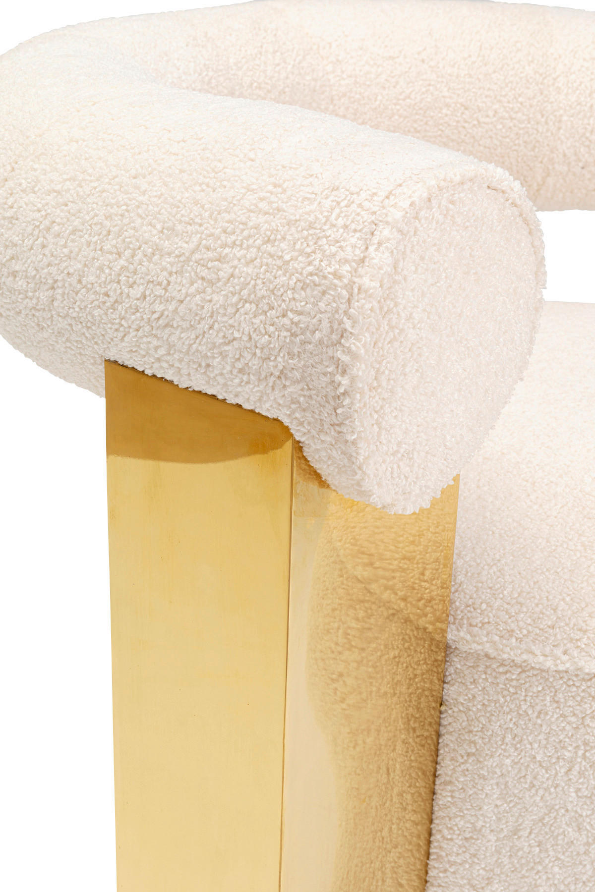 COCKTAILSESSEL - Goldfarben/Weiß, LIFESTYLE, Holzwerkstoff/Textil (83/65,5/69cm) - Kare-Design