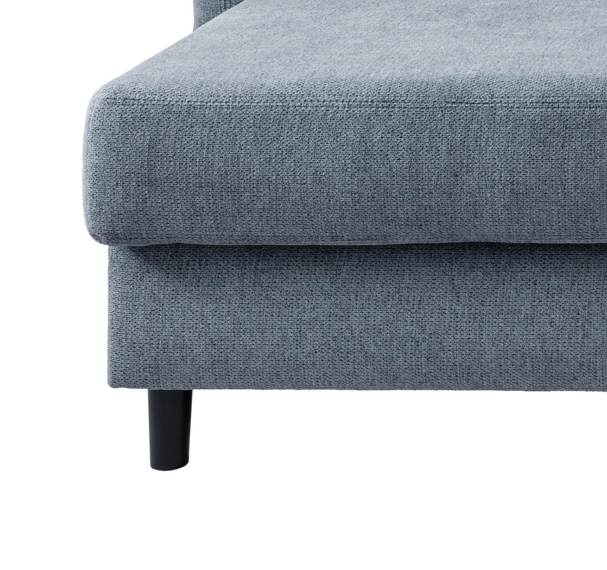 ECKSOFA Hellblau Chenille  - Blau/Schwarz, MODERN, Holz/Textil (176/250-280cm) - Livetastic