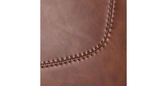 DREHSTUHL Lederlook Chromfarben, Dunkelbraun - Chromfarben/Dunkelbraun, Design, Kunststoff/Textil (59,5/91-101/62cm) - Hom`in