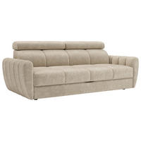 SCHLAFSOFA Flachgewebe Beige  - Beige/Schwarz, KONVENTIONELL, Textil/Metall (227/86-100/99cm) - Milino