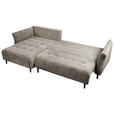 ECKSOFA Taupe Chenille  - Taupe/Schwarz, MODERN, Textil/Metall (200/285cm) - Carryhome