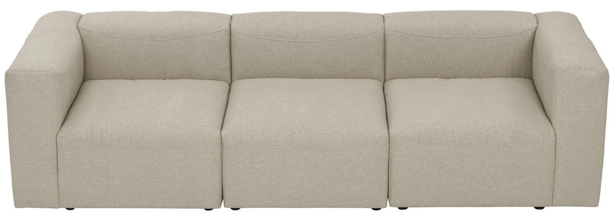 3-SITZER-SOFA in Creme  - Creme, Design, Kunststoff/Textil (275/73/100cm) - Max Winzer