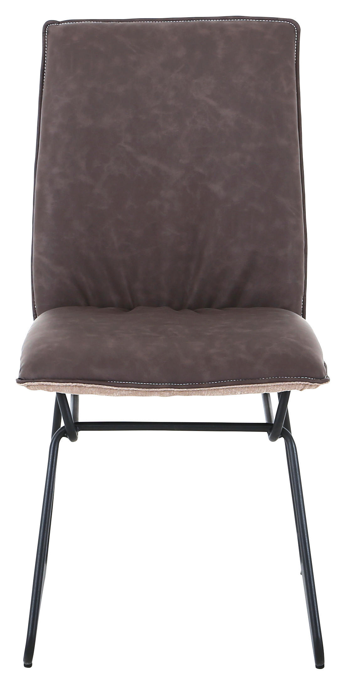 STOLICA  smeđa  metal, tekstil      - smeđa/crna, Design, metal/tekstil (47/89/64cm) - Carryhome