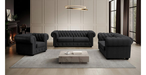 CHESTERFIELD-SESSEL - Wengefarben/Dunkelgrau, LIFESTYLE, Holz/Textil (115/76,5/96cm) - Landscape
