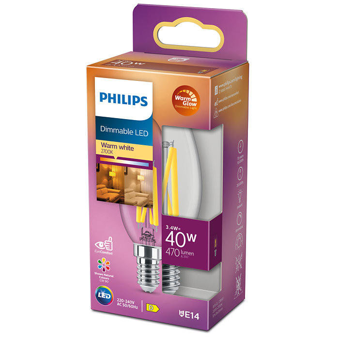 LED ŽARULJA  - Basics, staklo (3,5/9,7cm) - Philips