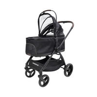 HUNDEBUGGY P3 Pet Luxury Stroller  - Schwarz, Basics, Textil/Metall (92kg) - WONDERFOLD