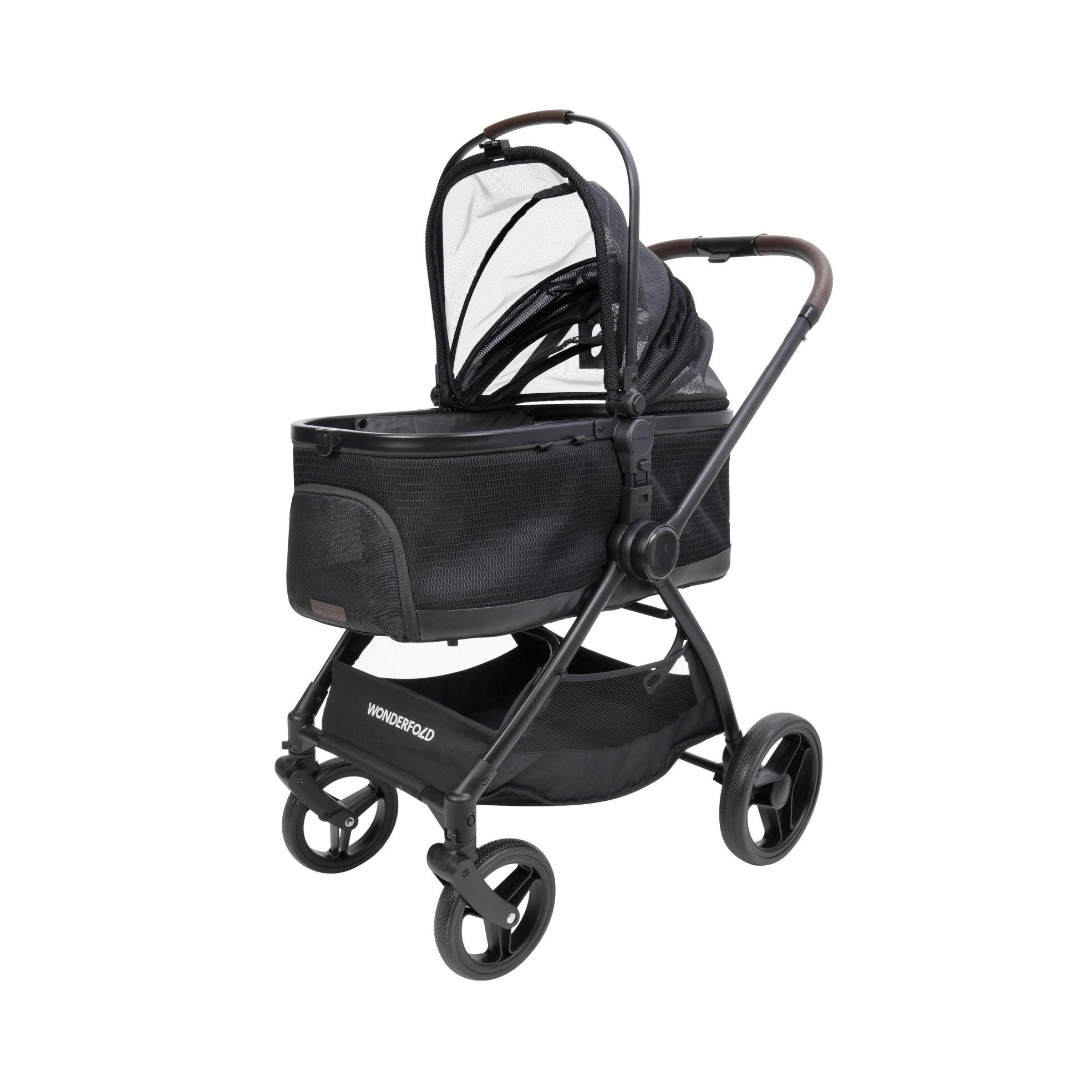 Wonderfold Hundebuggy P3 Pet Luxury Stroller Schwarz
