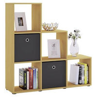 RAUMTEILER  in Holzwerkstoff   - Buchefarben/Schwarz, KONVENTIONELL, Holzwerkstoff/Kunststoff (107,5/104,5/29cm) - MID.YOU
