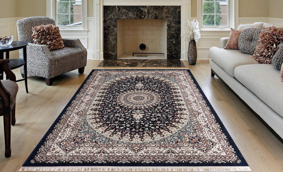 VINTAGE-TEPPICH 80/150 cm Semerkand Dunkelblau, Beige  - Beige/Dunkelblau, LIFESTYLE, Textil (80/150cm) - Novel