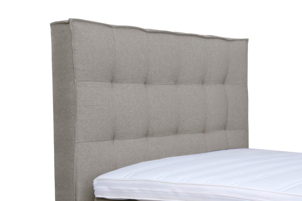 BOXSPRINGBETT 120/200 cm  in Grau  - Chromfarben/Schwarz, Konventionell, Kunststoff/Textil (120/200cm) - Boxxx