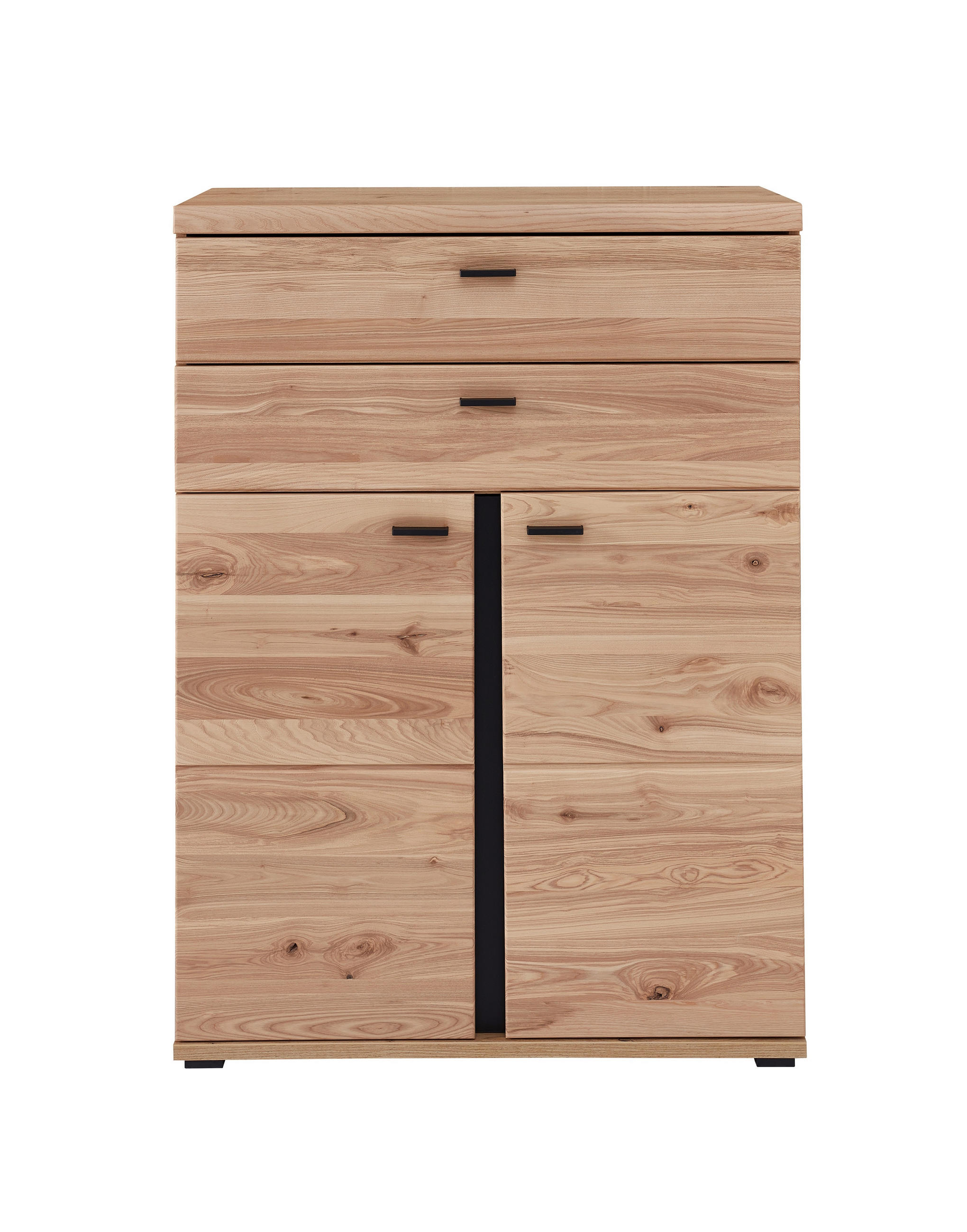 AKTENSCHRANK 90/124/38 cm  - Eschefarben/Schwarz, Modern, Holzwerkstoff (90/124/38cm) - MID.YOU