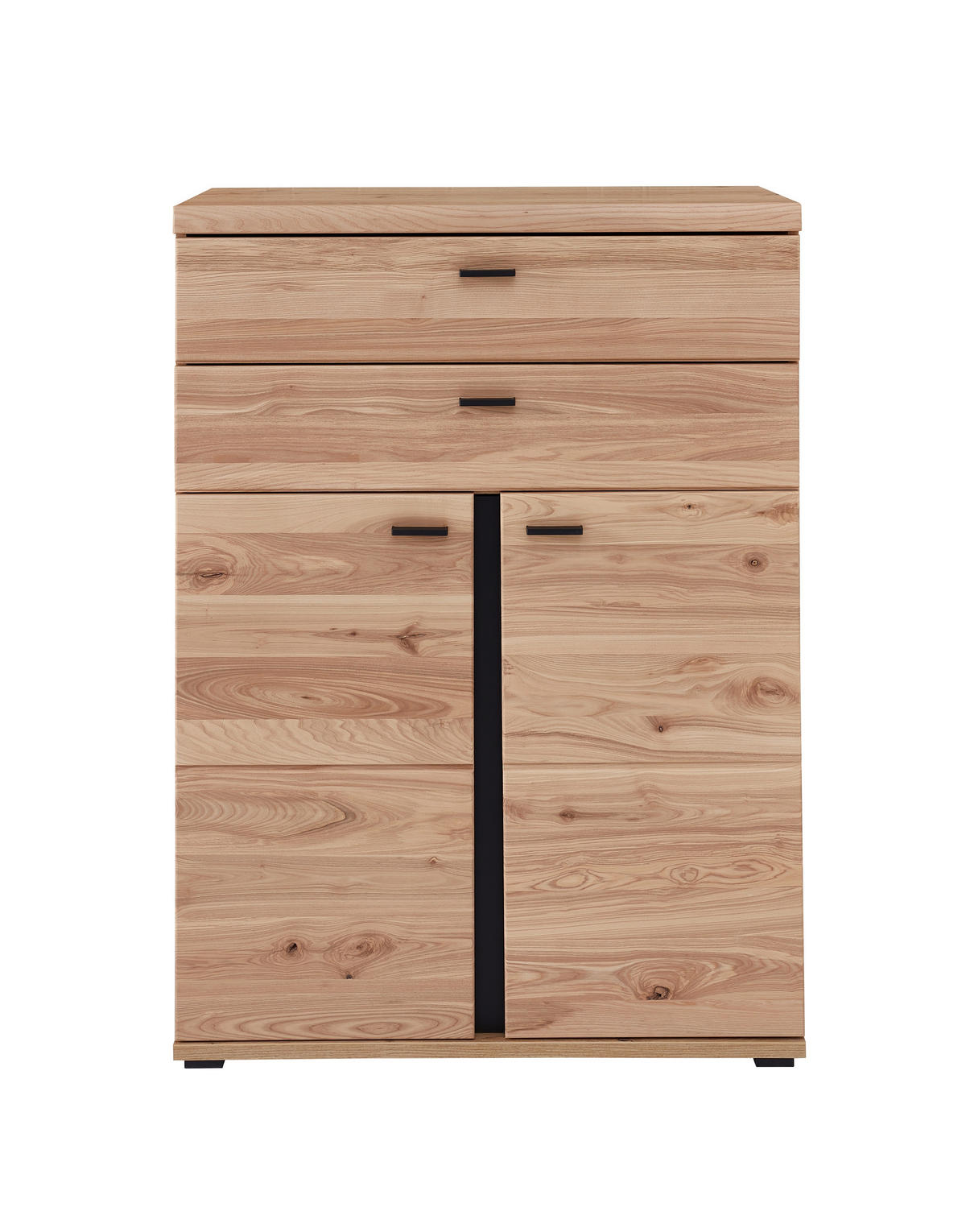 AKTENSCHRANK 90/124/38 cm  - Eschefarben/Schwarz, Modern, Holzwerkstoff (90/124/38cm) - MID.YOU