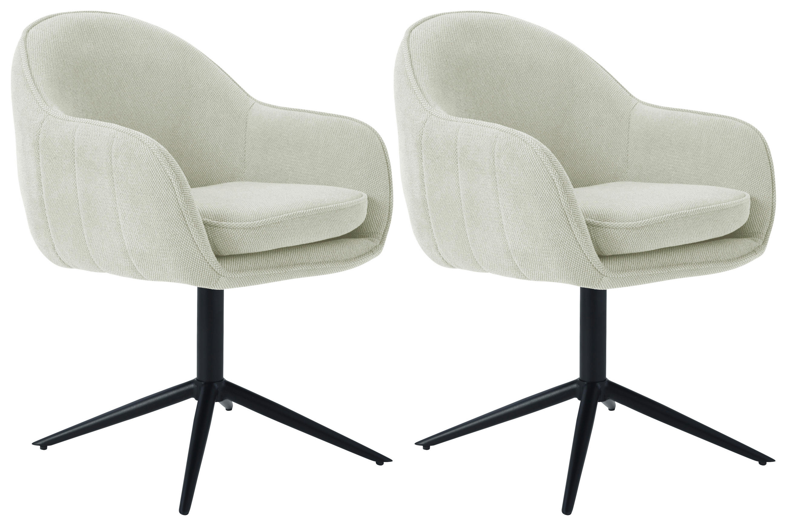 Armlehnstuhl Amara Leinenopitk Beige, B: 60 cm