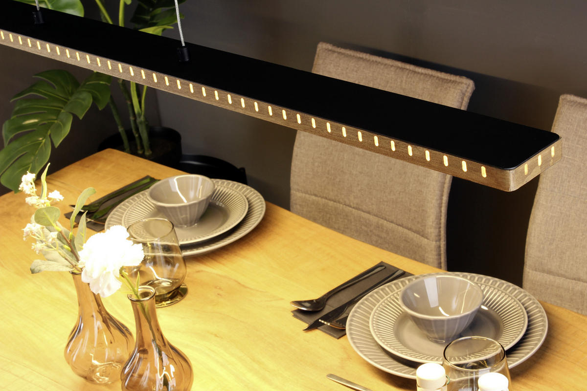 LED-HÄNGELEUCHTE 120/12/120 cm  - Weiß, Design, Holz/Kunststoff (120/12/120cm)