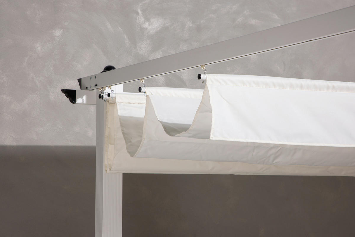 PERGOLA 295/248/295 cm   - Weiß, KONVENTIONELL, Textil/Metall (295/248/295cm) - Gardenson