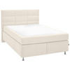 BOXSPRINGBETT 140/200 cm  in Creme  - Creme/Alufarben, Konventionell, Textil/Metall (140/200cm) - Dieter Knoll