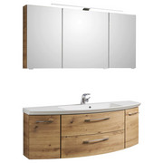 BADEZIMMER - Eichefarben, KONVENTIONELL, Glas/Holzwerkstoff (141cm) - Sadena