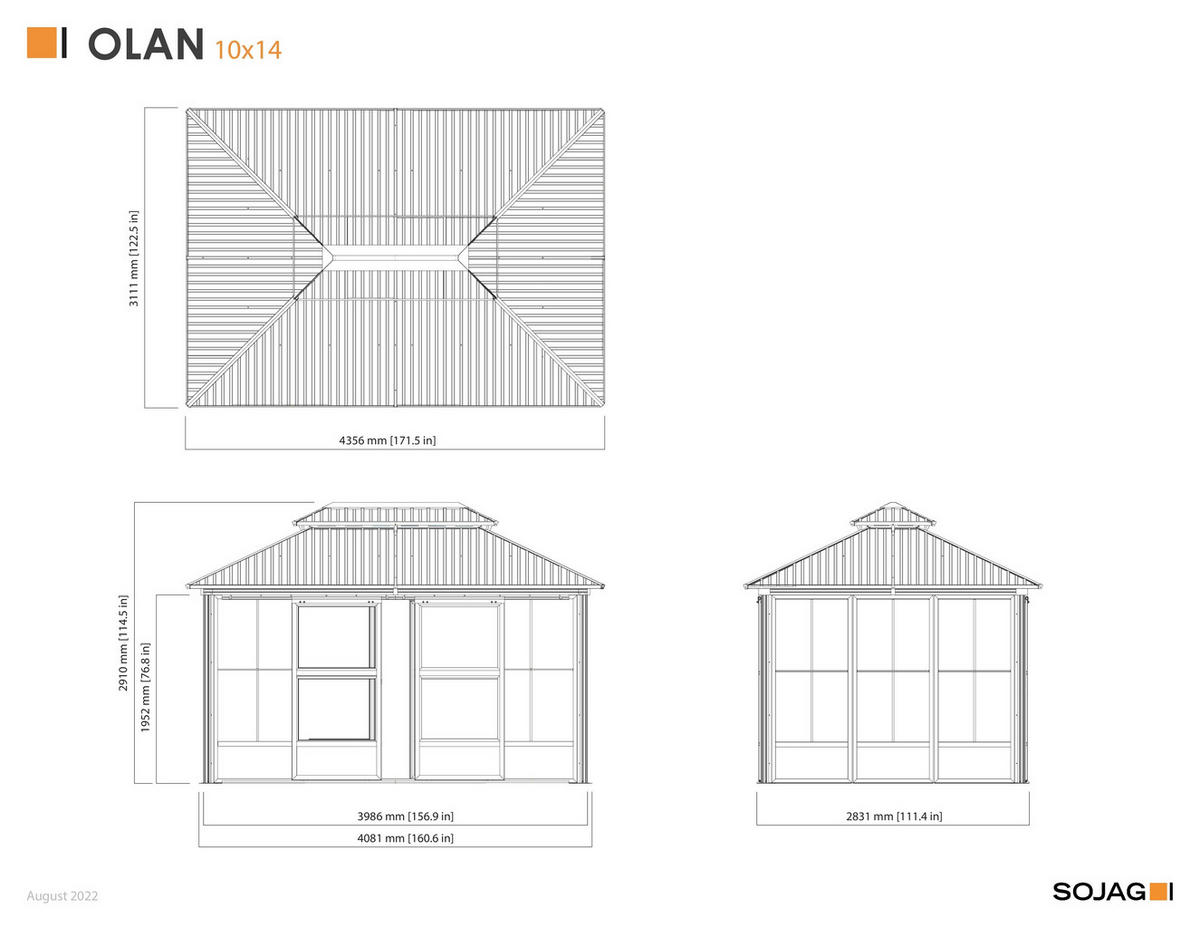 PAVILLON  311/291/436 cm  - KONVENTIONELL (311/291/436cm)