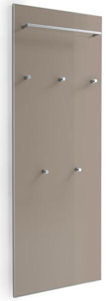 GARDEROBNI PANEL - rjavosiva, Design, steklo/leseni material (60/170/10cm) - Novel