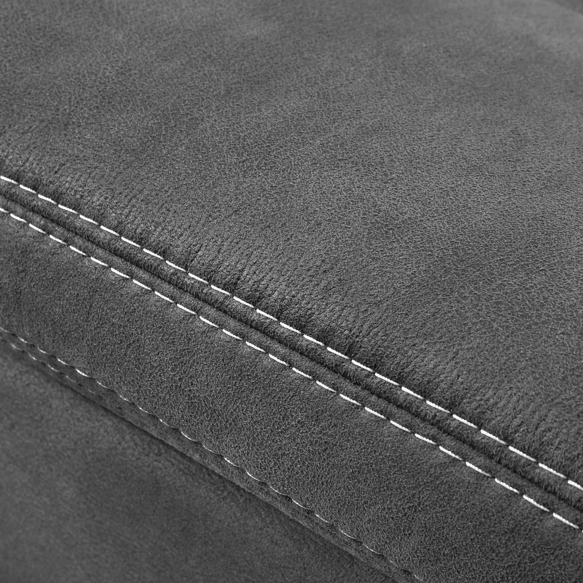 2-SITZER-SOFA in Mikrofaser Anthrazit  - Chromfarben/Anthrazit, Design, Textil/Metall (194/86/97cm) - Hom`in