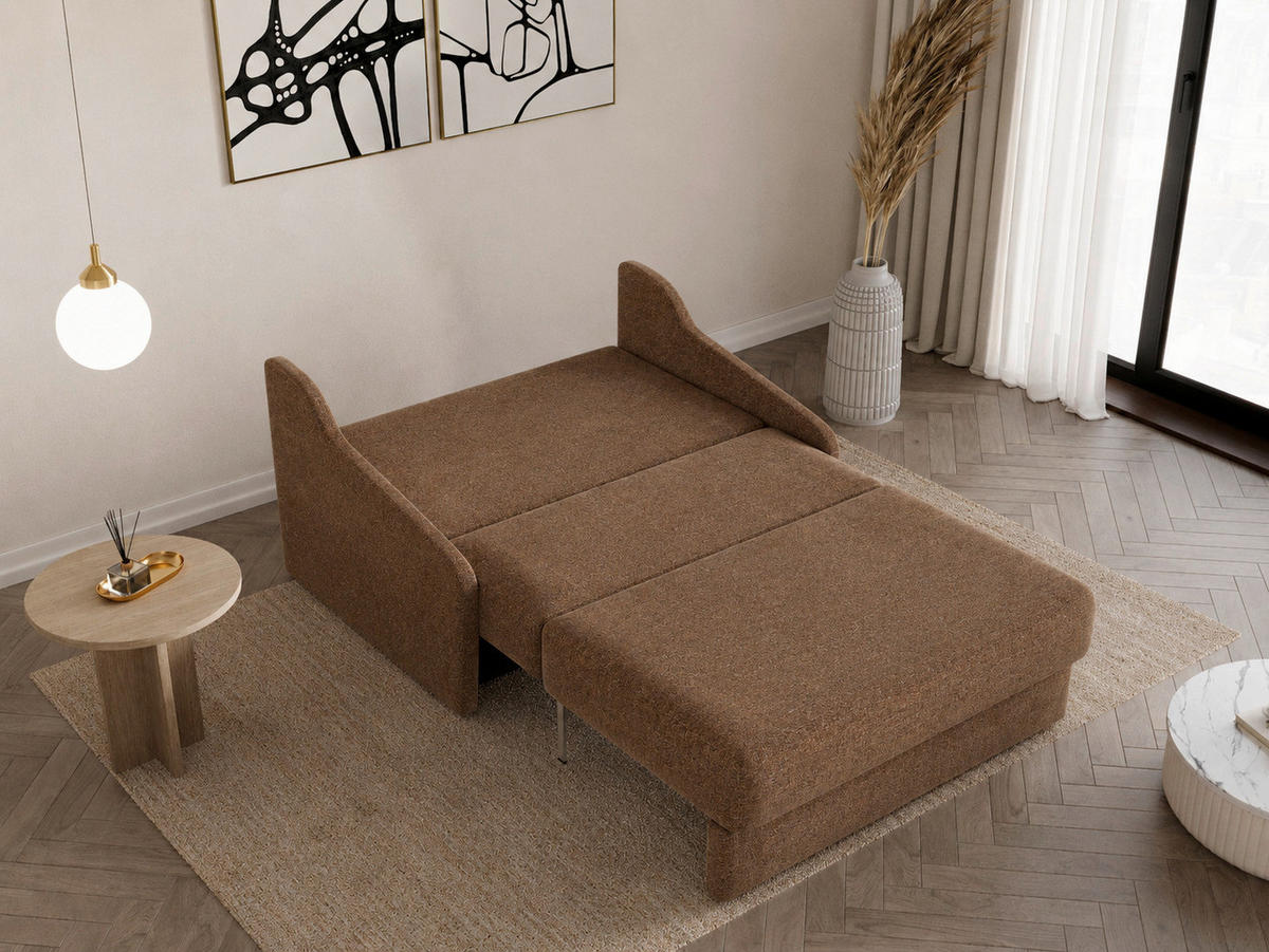 SCHLAFSOFA Rostfarben  - Rostfarben/Schwarz, Design, Kunststoff/Textil (136/86/113cm) - MID.YOU