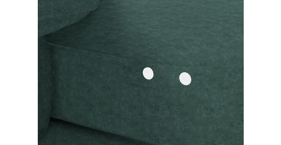 ECKSOFA in Velours Blau, Grün 180/310 cm - Blau/Schwarz, Design, Textil/Metall (180/310cm) - Dieter Knoll