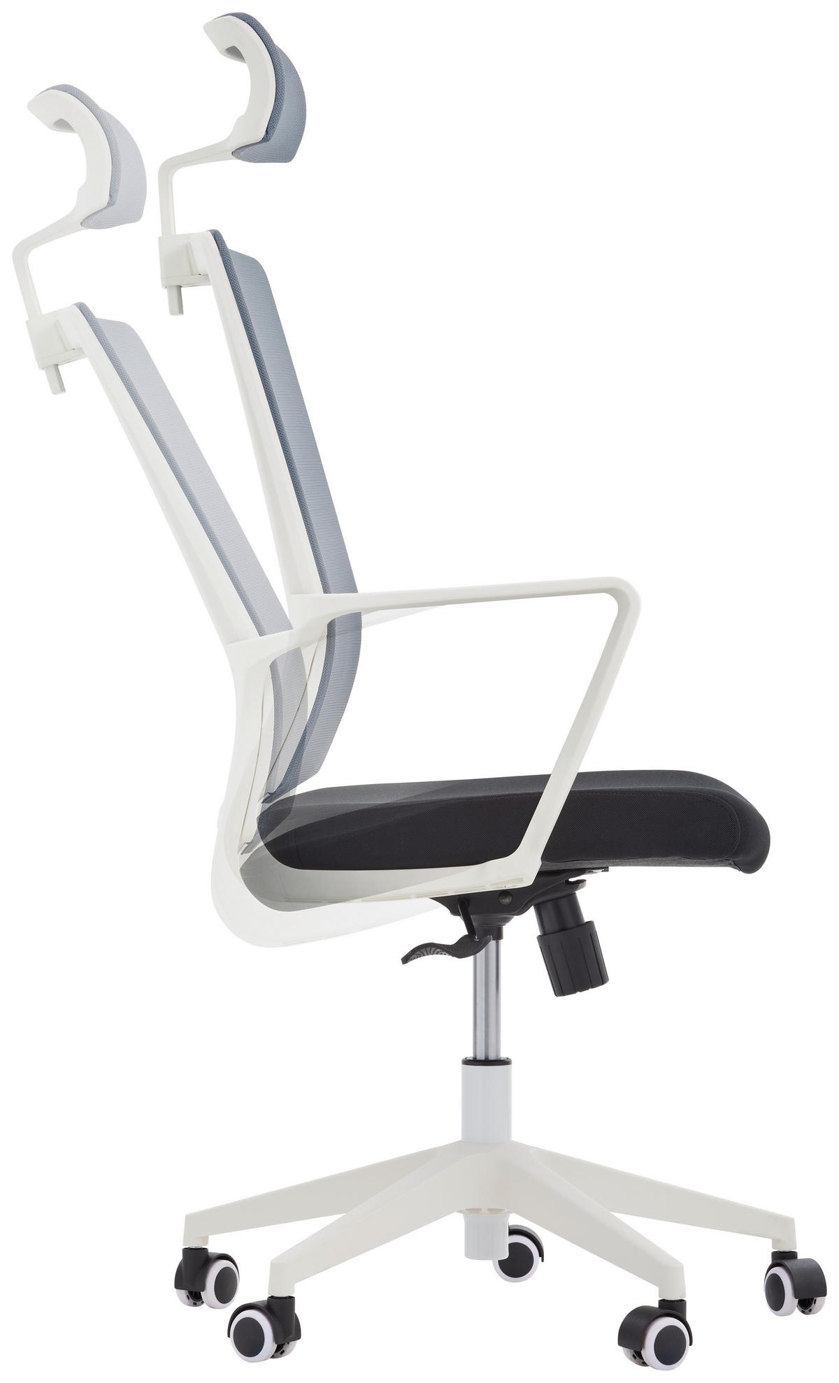 DREHSTUHL Flachgewebe, Netz Grau, Schwarz, Weiß  - Schwarz/Weiß, MODERN, Kunststoff/Textil (61,5/99-109/64cm) - home24